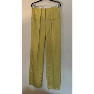 Loewe High-Waist Wide -Leg Trousers RunWay SS23 in Neon Yellow
